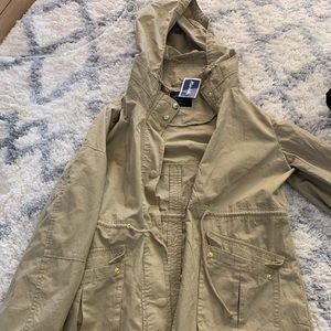 Trench jacket camel color